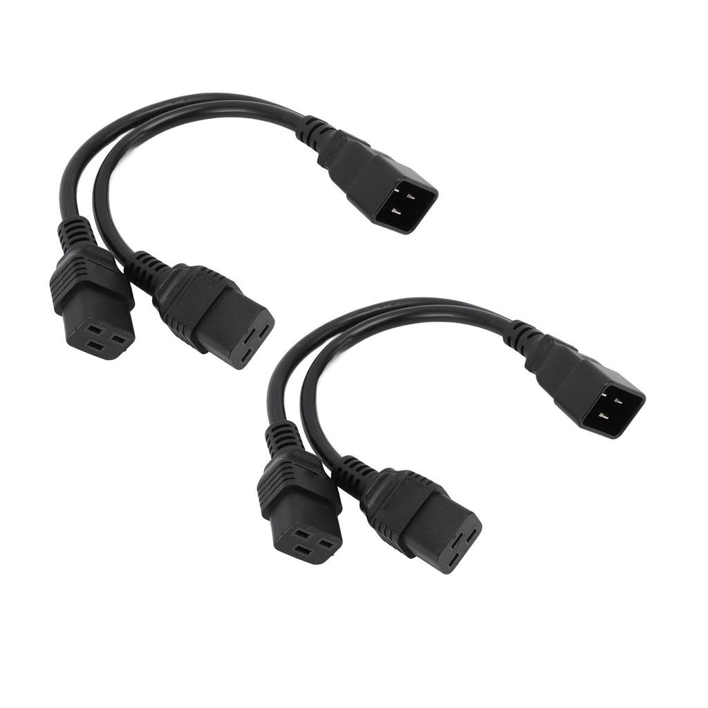 Dual IEC320 C19 Female To IEC320 C20 Male Power Cord Y Type Splitter IEC320 C19 To C20 Splitter