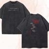 Tokyo Ghoul Kaneki Ken T-Shirt Cotone Lavato Vintage Grafica Unisex Oversize Girocollo Manica Corta Anime Streetwear Top Merch Regalo
