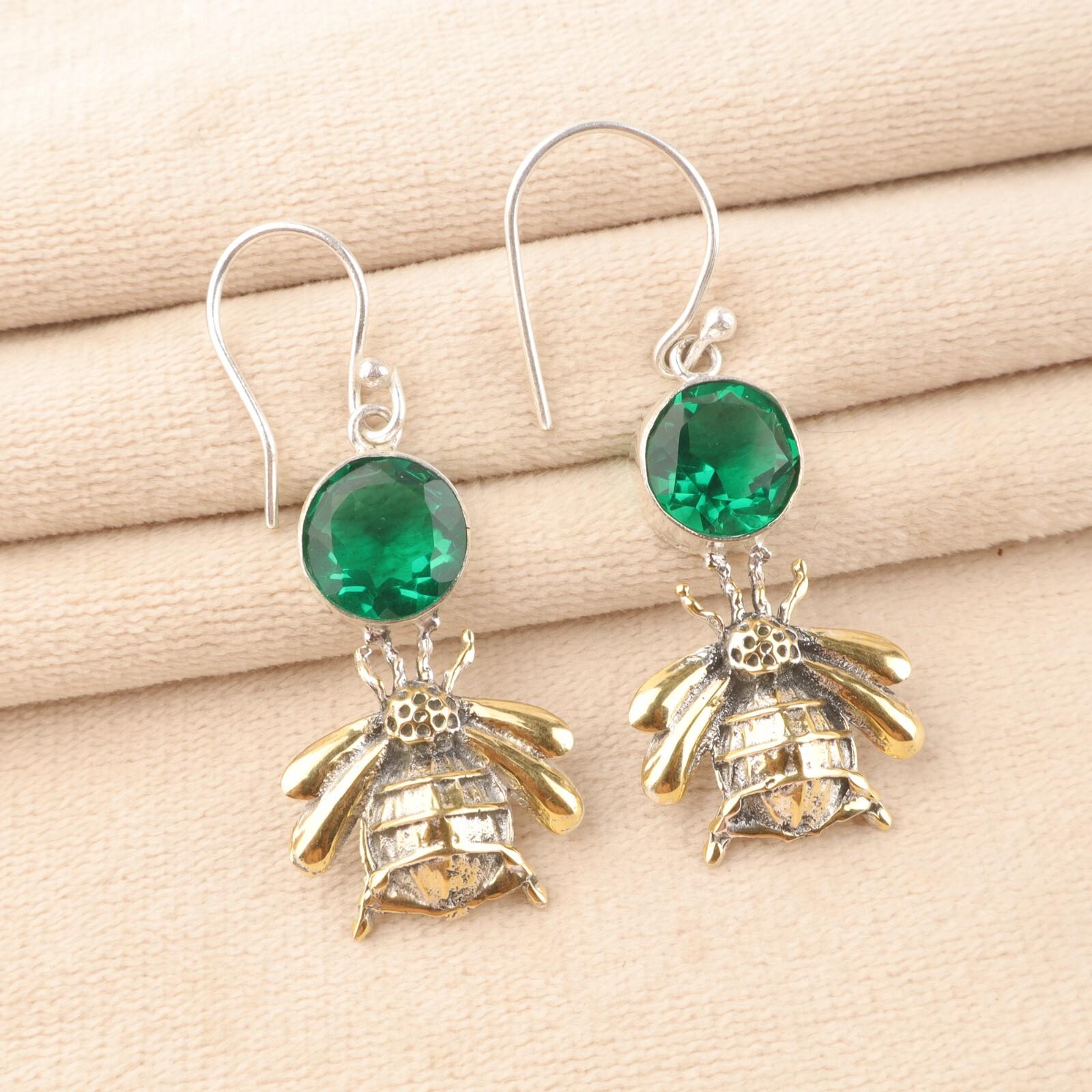 

Chrome Diopside Gemstone 925 Sterling Silver Jewelry Handmade Women Earrings 2 EE-154-10