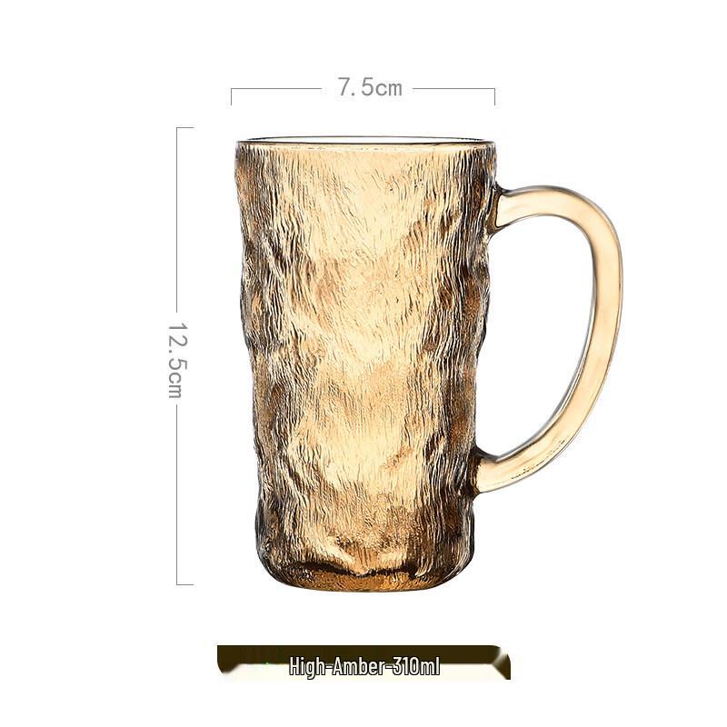 ZISIZ Glacier Pattern Glass Mug with Handle