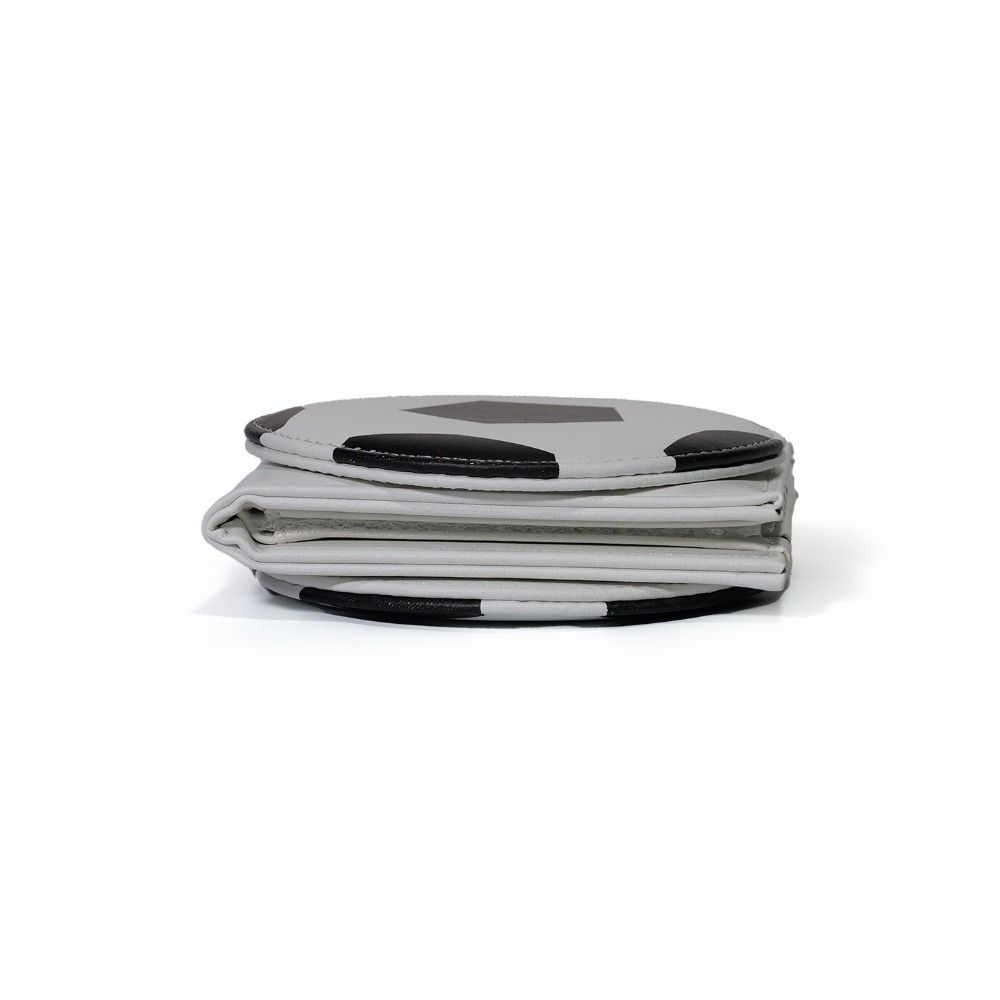 Football PU Leather Card Holder RFID Blocking Money Clip Simple Two Fold Wallet Unisex