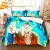 2026 Hot Sale Japanese Anime Dragon Ball Son Goku Bedding Set Quilt Cover Twin Full Bedroom Bed Decor for Teens Best Gifts