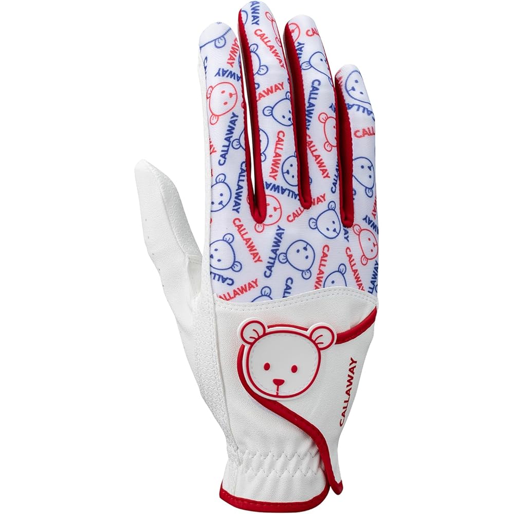 Callaway Bear Dual Women s Golf Gloves White/Red 18cm Right/Left Handed