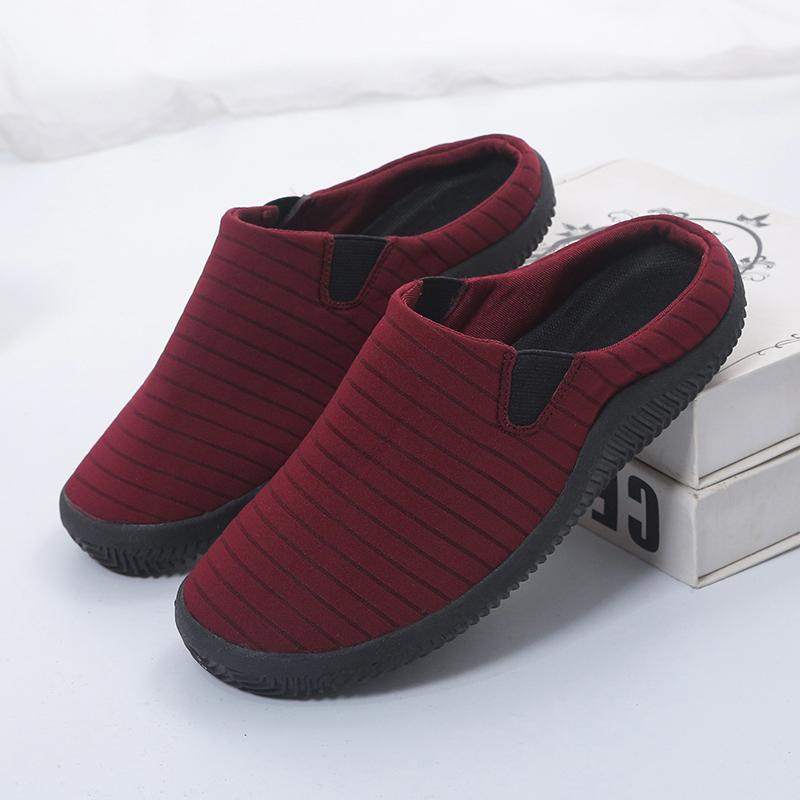 Cotton slippers winter indoor half slippers velvet warm heel-less cotton shoes