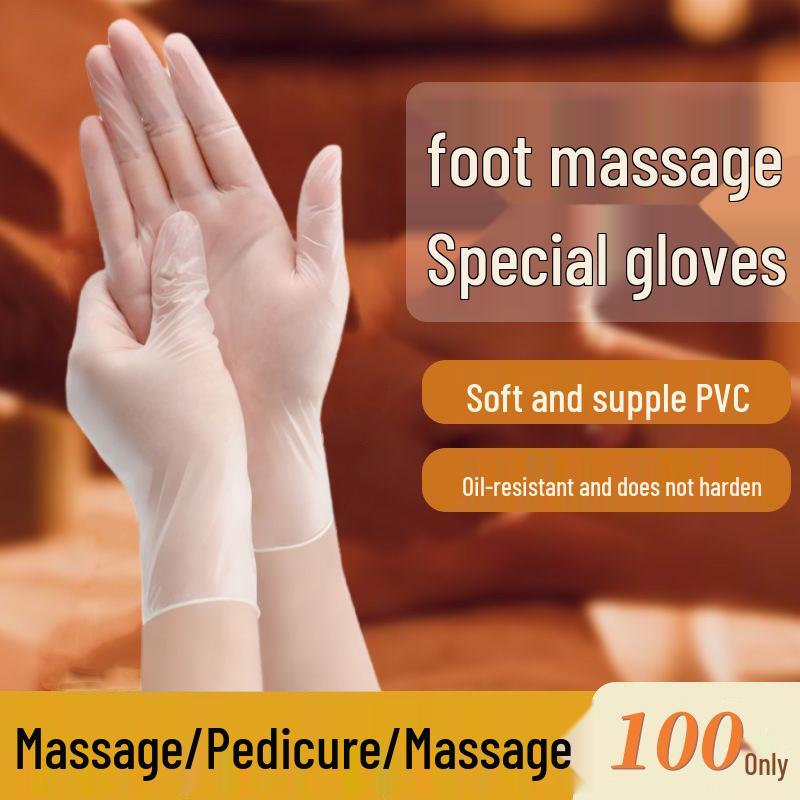 Ultra-Thin Durable Latex Gloves for Beauty Salon, Body, and Foot Massage