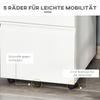 3 Drawer Filling Cabinet, Mobile Metal File Cabinet with Anti-tilt Design for Letter, A4, Legal Size, White