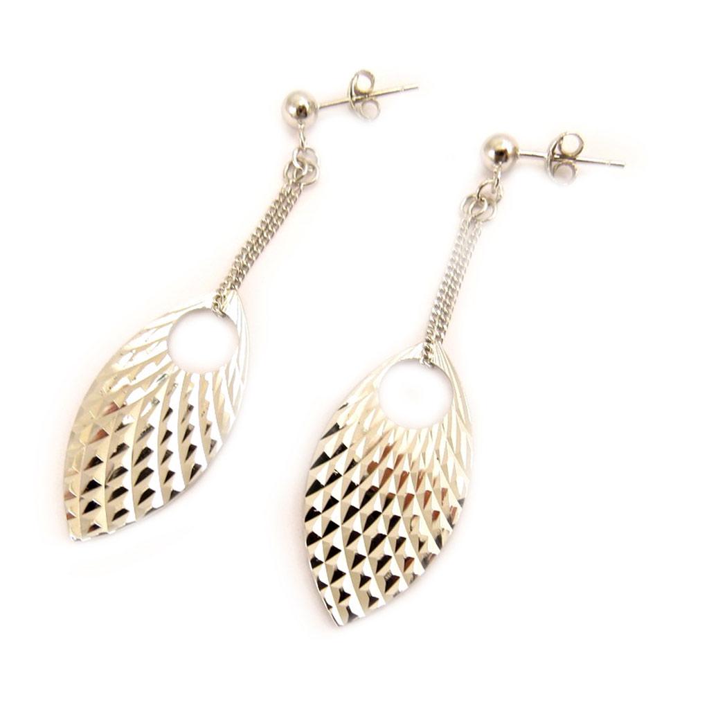 Les Trésors De Lily [G5567] - Silver 'Choreography' Earrings