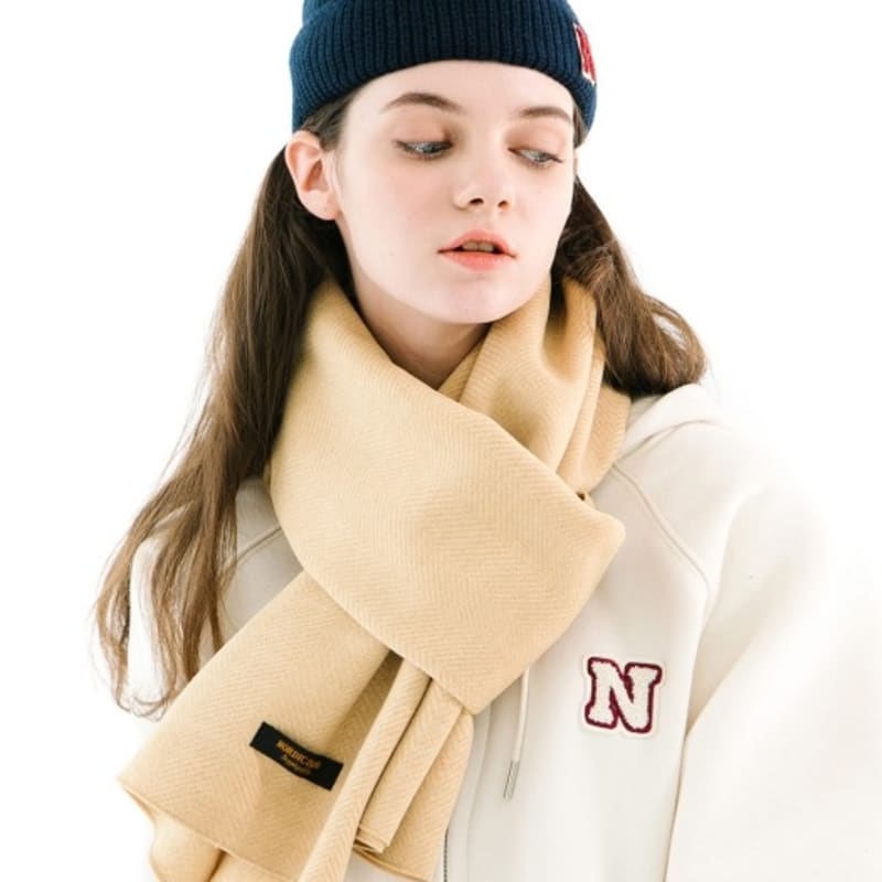 

NORDIC ISLAND Herringbone Muffler - Oatmeal OATMEAL