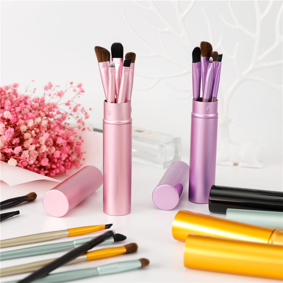5ks přenosných mini štětců na líčení očí Set Eyeshadow Eyeliner Eyebrow Brush