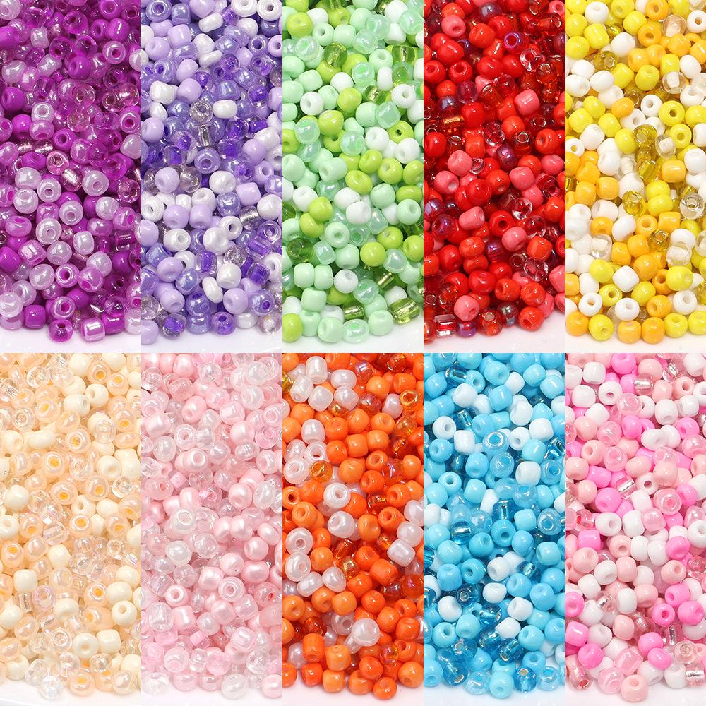 

4mm Mixed Color Glass Rice Beads for DIY Jewelry and Earrings 40g/pack