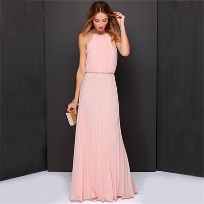 Sleeveless Bridle Pleated Fashionable and Sexy Dress