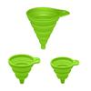 3Pcs Silicone Funnel Set Collapsible Kitchen Funnels Large Medium Small Funnels for Liquid Transfer Heat Resistant Bottling Kitchen Gadgets