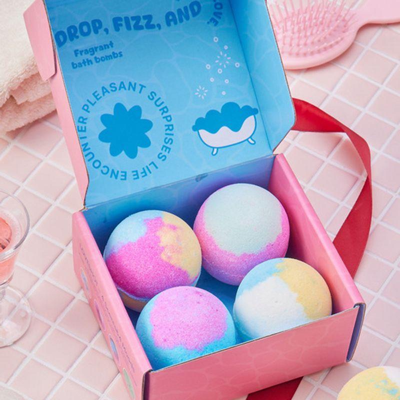 LEPS Bubble Bath Gift Set Love Shot Kit Bath Bombs 140g 4-piece set