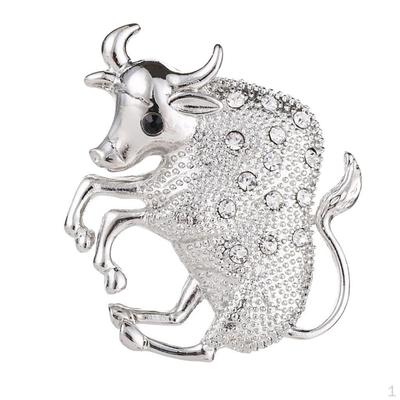 Women Men Animal Cow Brooch Pin Party Jewelry