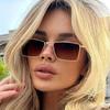 1 Pair of Summer Women's Fashion Glasses Retro Metal Frame Glasses Unisex Trendy Glasses for Men and Women
