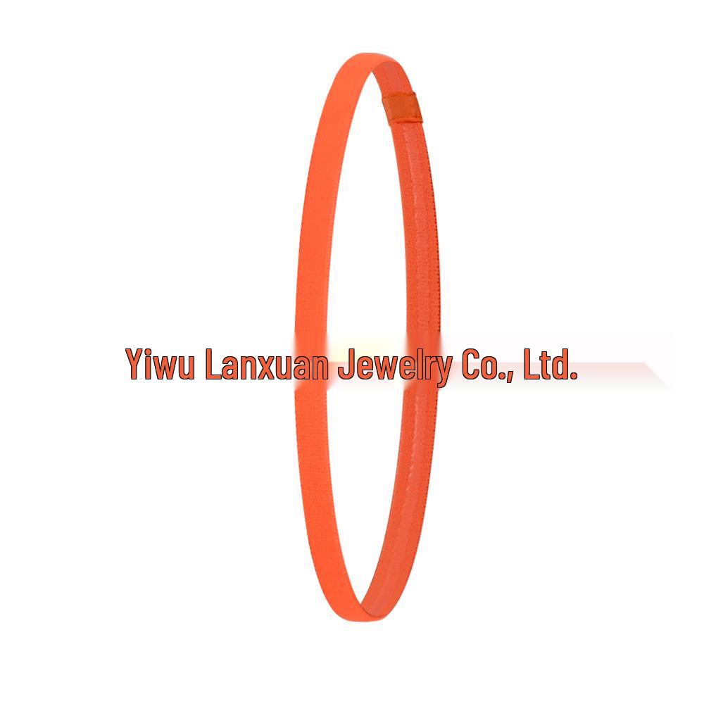 

Эластичная спортивная повязка на голову конфетного цвета для йоги - популярный европейский и американский аксессуар для волос для бега и футбола. флуоресцентный оранжевый