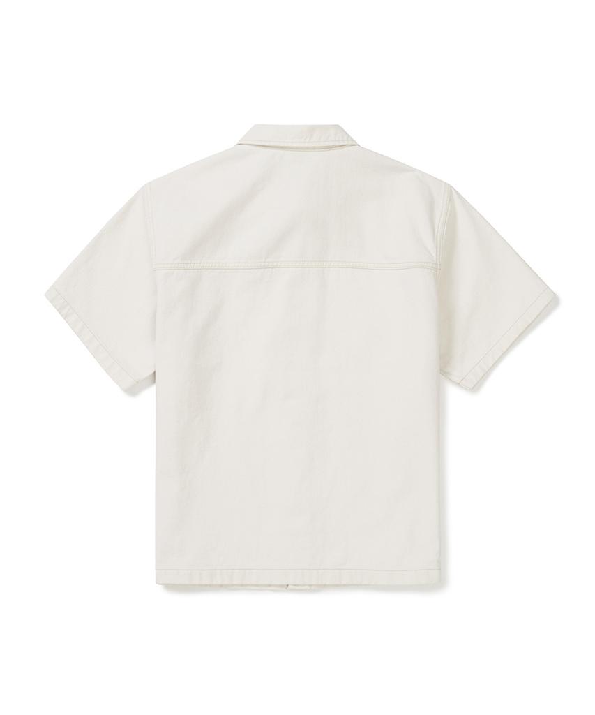 SNOWPEAK APPAREL Denim Short Sleeve Shirt (S25Zmfsh76) Ivory