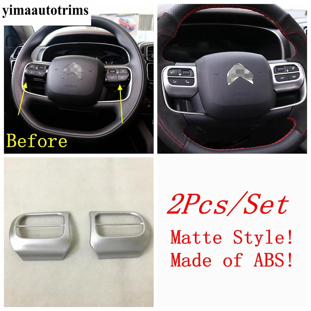 Steering Wheel / A Pillar / Gear Shift Knob Handle Bowl Cover Trim For Citroen C5 Aircross 2018 - 2024 ABS Interior Accessories
