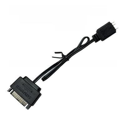 5V 3-Pin auf SATA-Stromadapterkabel für ARGB-Gehäuselüfterleuchten, 30 cm