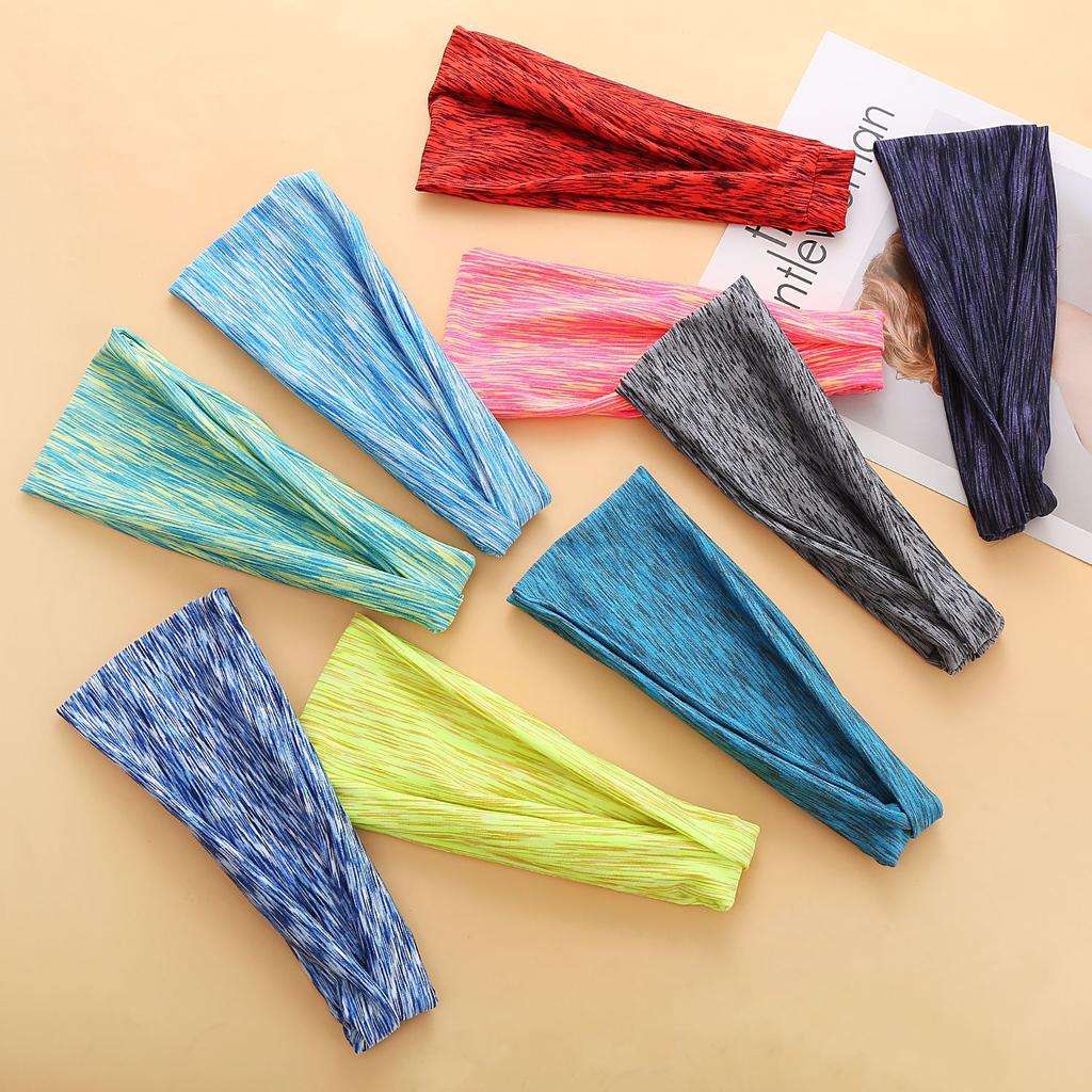 New Sports Headbands Women Absorbing Sweat Headwrap Yoga Elastic Hair Bands Solid Color Sports Hairband Hair Accessories