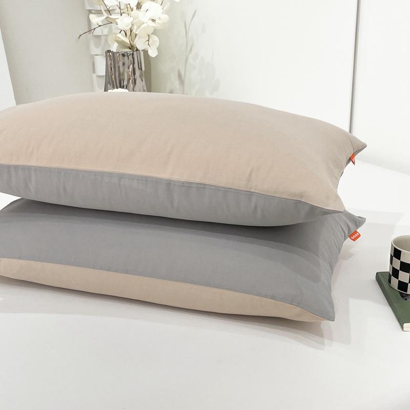2pcs All-Cotton Washed Cotton Pillowcases, Comfortable for Bed Use, Machine Washable, Suitable for All Seasons.