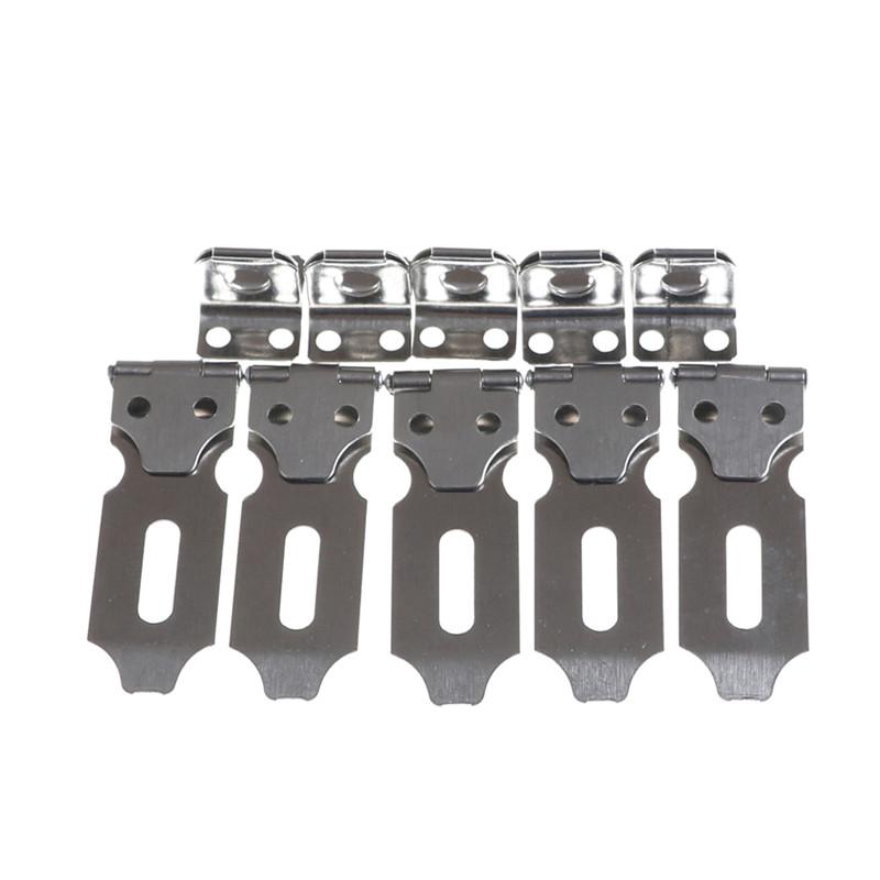 5pcs Stainless Steel Home Drawer Door Safety Padlock Latch Hasp Staple Parts 5pcs Stainless Steel Home Drawer Door Safety Padlock Latch Hasp Staple Parts