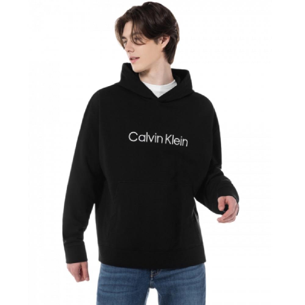 Calvin Klein Minimalist Logo Print Hoodie Men Tops Black 40HM231-BAE