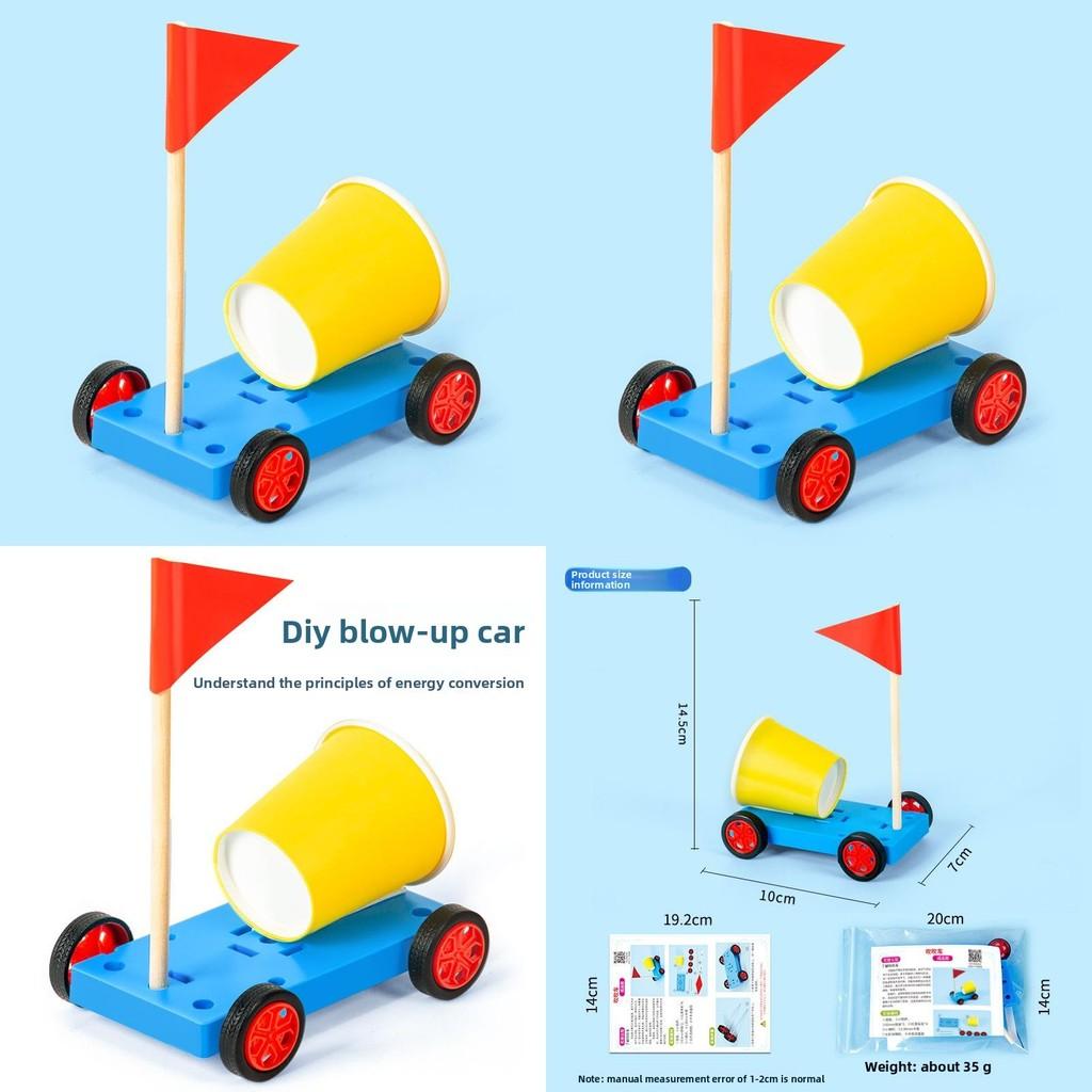 Science Experiment Diy Wind Car Kit For Kids Educational Physics Toy For Stem Learning