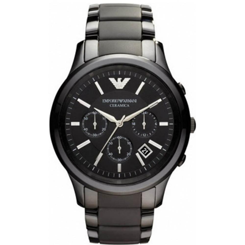 

Emporio Armani Renato Large Black Ceramic Black Men s Quartz Chronograph AR1452 чёрный