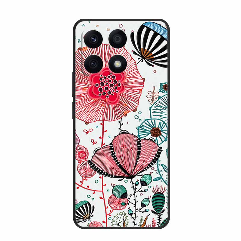 3D Case For Xiaomi 14T Pro Case Emboss Flower Black Silicone Soft Back Cover Coque For Xiaomi 14T Pro Case 14 T Pro 14TPro Funda