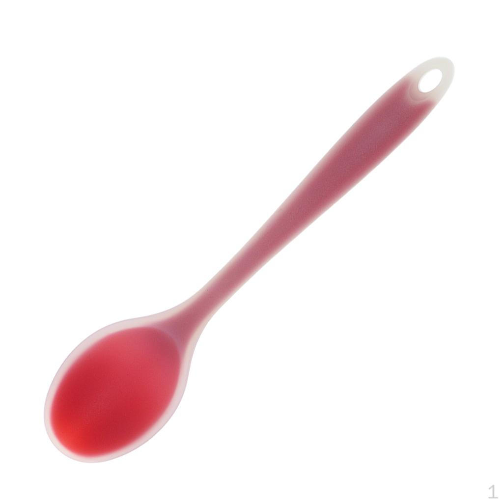 

2 Pieces High Quality 20.5cm Silicone Soup Spoon Tablespoon Kitchen Utensils Tools