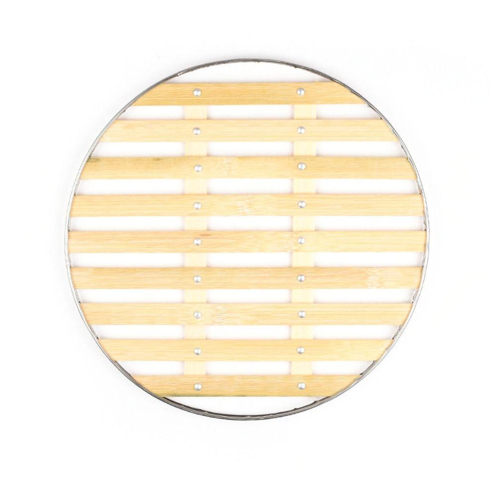 

Bamboo Grate Steaming Rack Waterproof Steaming Tray Steamer Basket Cooking 26cm