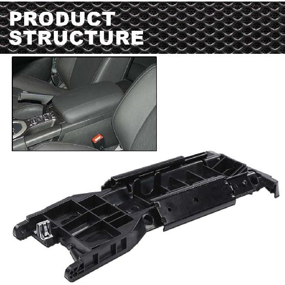 CNNELL New Black Center Console Lid Armrest Sliding Mechanism Compatible with Honda Civic 2006-2011