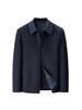 Men's High-End Cashmere Wool Jacket - Mid-Length Casual Lapel Coat for Middle-Aged Dads