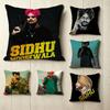 Famous Rapper SSidhu Moosewala  Square DoubleSided Printed Pillow Case Bedroom Bedside Pillow Sofa Cushion Cover