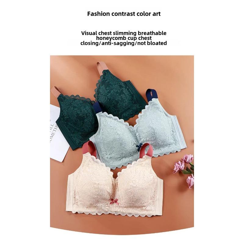 Sutien anti-lăsare pentru busturi mari Sutien pentru femei Stil cupă subțire pentru Suport Confort Sutien Sexy din Dantela Dimensiuni Mari