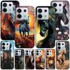 Horse Case for Xiaomi Redmi 10 10C 9C 9A 9i 9 Prime 9T 12 12C 10A K40 Pro Black Soft TPU Mobile Phone Bag Cover