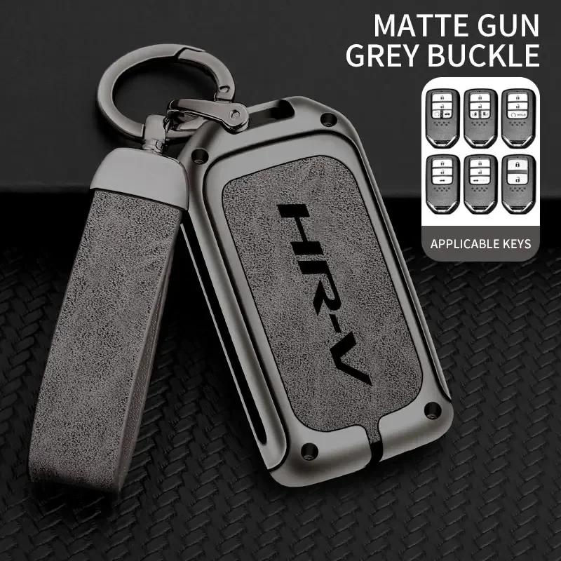 VZH5 Zinc Alloy Car Smart Control Key Case Cover Shell Fob Holder for Honda HRV Protector Key Bag Automotive Interior Accessories