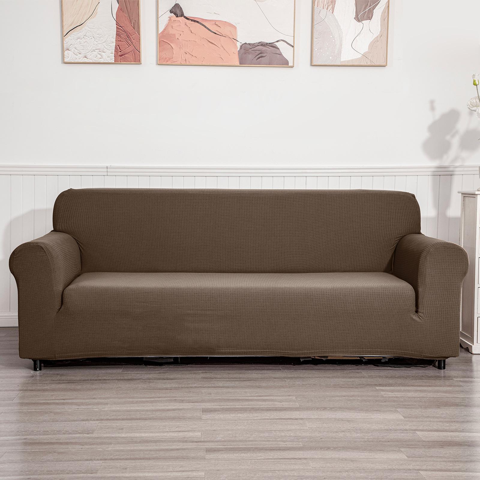 

Thickened Non Brushed Pineapple Grid Sofa Cover Elastic All Inclusive Sofa Cover Non Slip Four Season Universal Sofa Cover 90-140cm)