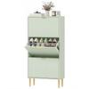 Elegant Three-Drawer Shoe Cabinet - Light Green