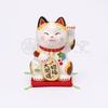 Yakushigama Colorful Lucky Beckoning Cat (Left Hand Raised, Size 3)