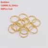 48Pcs/Lot 8-20mm Round Jump Rings Twisted Open Split Rings jump rings Connector For Jewelry Makings Findings Supplies DIY