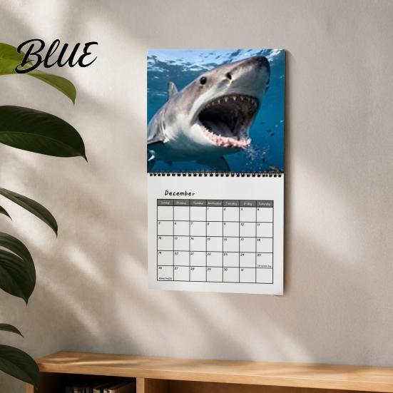 Daily Note Management Calendar with Calendar Sea 2027 Wall Tool Sharks Life Hanging Gift