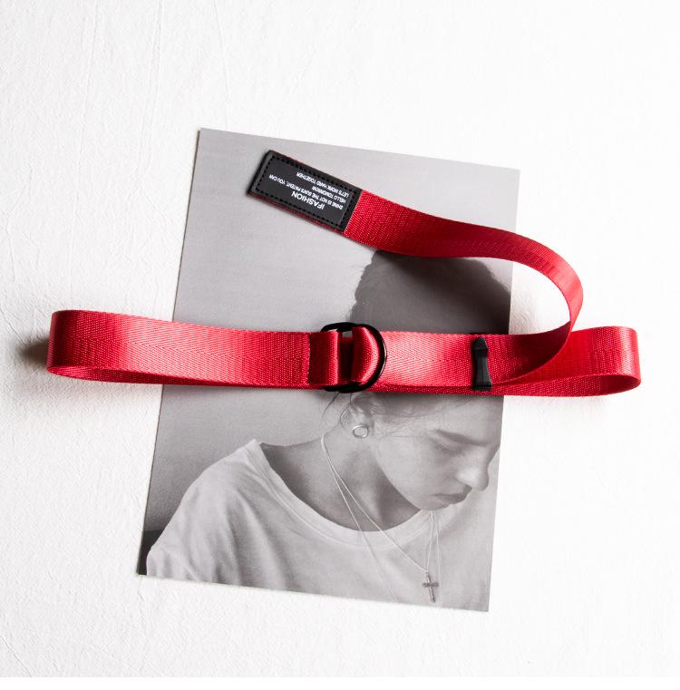 3.2cm Unisex Canvas Belt with Double D-ring Buckle - Trendy, Versatile Workwear Accessory