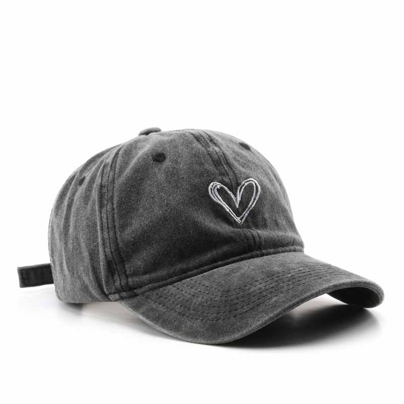 

Fashionable Retro Trendy Men s Washed Used Love Duck Tongue Hat Outdoor Women s Sunscreen Sunshade Hat Baseball Hat One Size&Adult темно-синього кольору