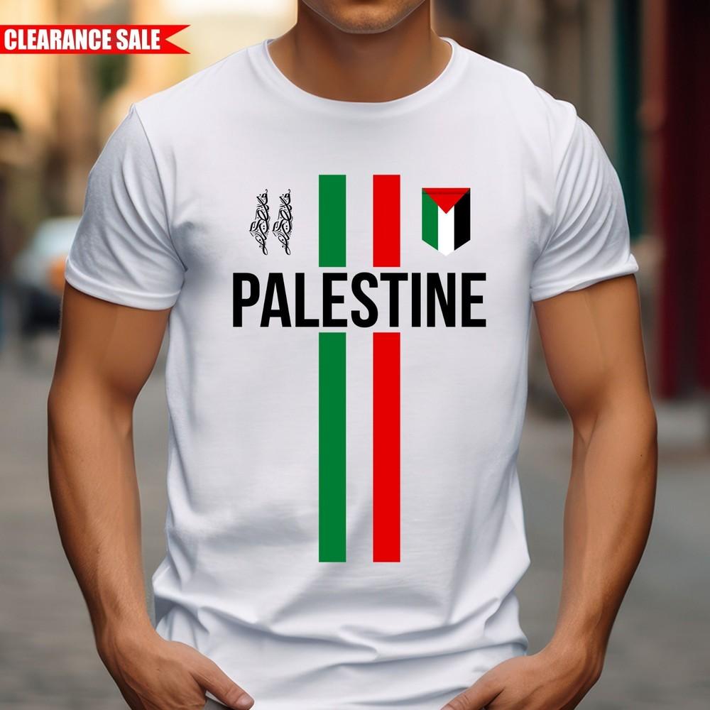 

Palestine Football Soccer T Shirt Printed Sports Lover Gift Short Sleeve Men Top L