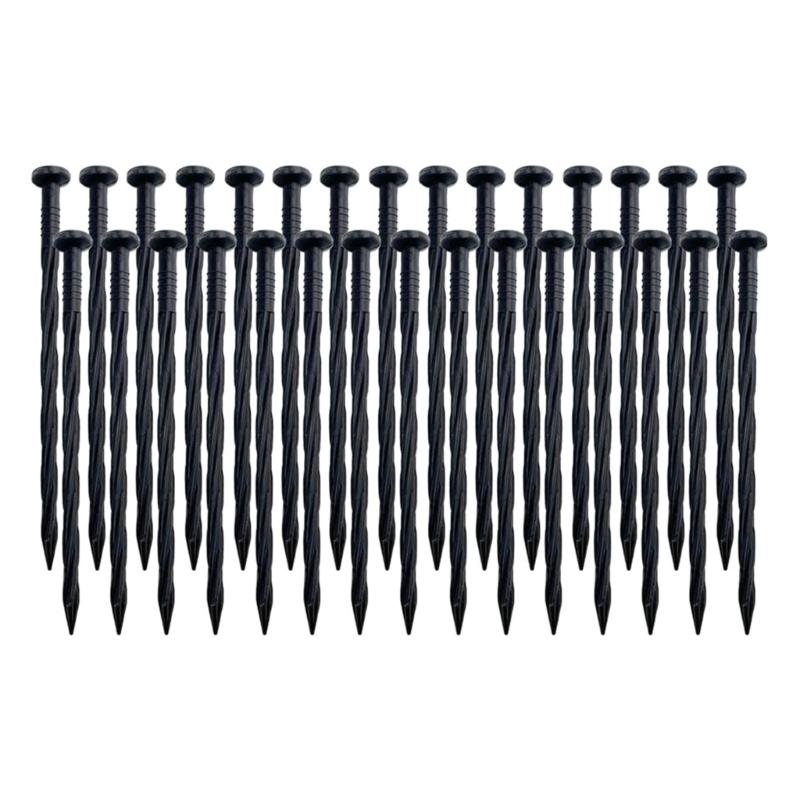 30Pcs Canopies Stakes Plastic Tent Peg Nails Yard Lawn Peg Landscape Edgings Stakes for Fixings Tent Tarps Awnings