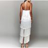 Dusker Halter Split Kvinner Kjole Ermeløs Ryggløs Snøring Party Summer Street Club Evening Robe
