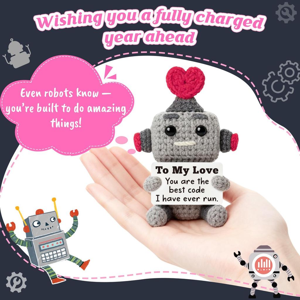 Bambola all'uncinetto Energia Positiva Tasca Abbraccio Fatto a Mano Maglia Peluche Patata Pianta Avocado Ape Tartaruga Anatra Divertente Regalo di Supporto Emotivo