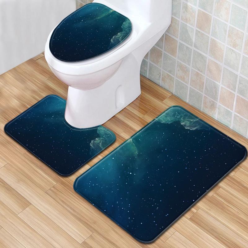 Star Bathroom Floor Mat Toilet Three-Piece Set